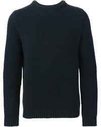 Pull à col rond bleu marine