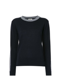 Pull à col rond bleu marine