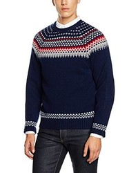 Pull à col rond bleu marine