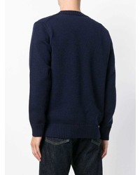 Pull à col rond bleu marine Junya Watanabe