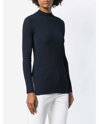 Pull à col rond bleu marine 'S Max Mara