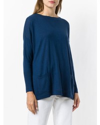 Pull à col rond bleu marine Snobby Sheep