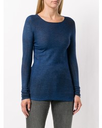 Pull à col rond bleu marine Avant Toi