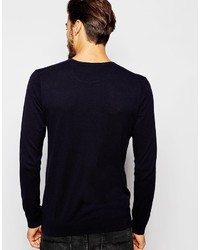 Pull à col rond bleu marine Scotch & Soda