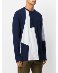 Pull à col rond bleu marine Marni