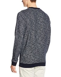 Pull à col rond bleu Selected