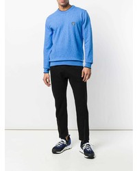 Pull à col rond bleu Kenzo