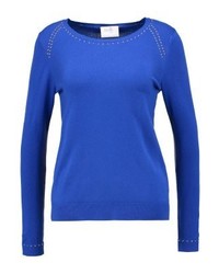 Pull à col rond bleu Wallis