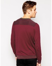 Pull à col rond bordeaux Boss Orange