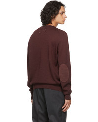 Pull à col rond bordeaux Maison Margiela