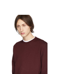 Pull à col rond bordeaux Norse Projects