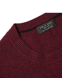 Pull à col rond bordeaux rag & bone