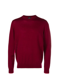 Pull à col rond bordeaux Ps By Paul Smith