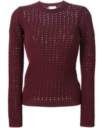 Pull à col rond bordeaux RED Valentino
