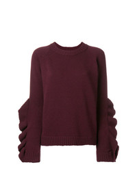 Pull à col rond bordeaux RED Valentino
