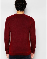 Pull à col rond bordeaux Ted Baker