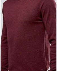 Pull à col rond bordeaux Scotch & Soda