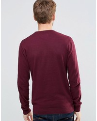 Pull à col rond bordeaux Jack Wills