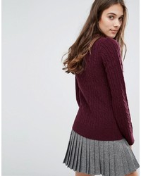 Pull à col rond bordeaux Jack Wills