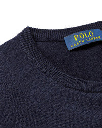 Pull à col rond brodé bleu marine Polo Ralph Lauren