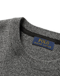 Pull à col rond brodé gris Polo Ralph Lauren