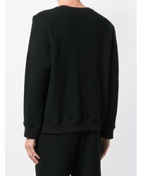 Pull à col rond brodé noir Chalayan