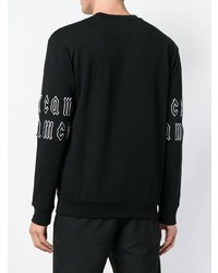 Pull à col rond brodé noir McQ Alexander McQueen