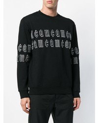 Pull à col rond brodé noir McQ Alexander McQueen