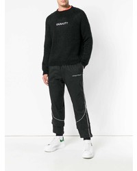 Pull à col rond brodé noir MSGM