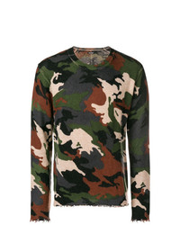 Pull à col rond camouflage marron Zadig & Voltaire