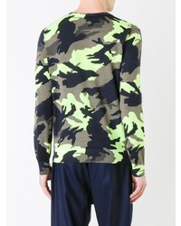Pull à col rond camouflage multicolore Kent & Curwen