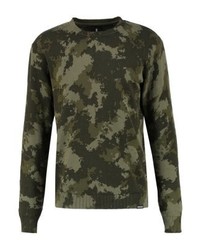 Pull à col rond camouflage olive Brooklyn's Own by Rocawear