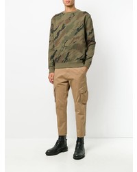 Pull à col rond camouflage olive Maharishi