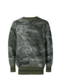 Pull à col rond camouflage olive Diesel Black Gold