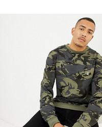 Pull à col rond camouflage olive replika