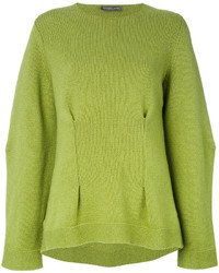 Pull à col rond chartreuse Alexander McQueen