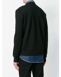 Pull à col rond en cuir noir DSQUARED2