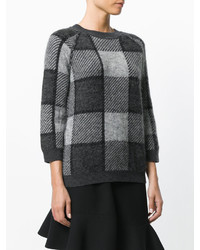 Pull à col rond en mohair gris foncé Woolrich