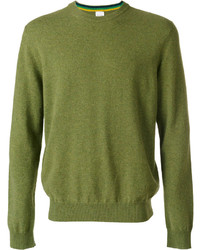 Pull à col rond en tricot olive Paul Smith