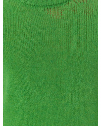 Pull à col rond en tricot vert Maison Margiela