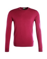 Pull à col rond fuchsia Benetton