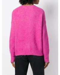 Pull à col rond fuchsia Helmut Lang