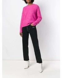 Pull à col rond fuchsia Helmut Lang