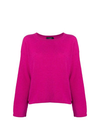 Pull à col rond fuchsia Maison Flaneur