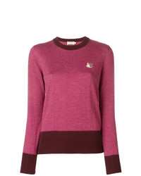 Pull à col rond fuchsia MAISON KITSUNE