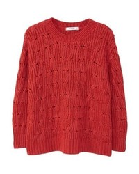 Pull à col rond fuchsia Mango