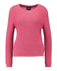 Pull à col rond fuchsia Object