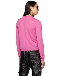 Pull à col rond fuchsia Rick Owens