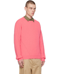 Pull à col rond fuchsia Solid Homme