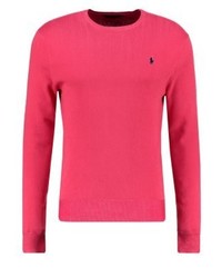 Pull à col rond fuchsia Ralph Lauren